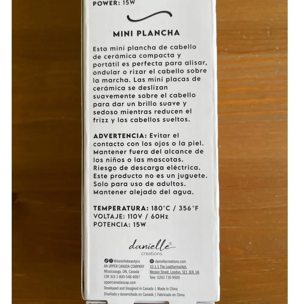 Danielle Creations Mini Flat Iron Blush Pink New Hair Style Plancha Travel